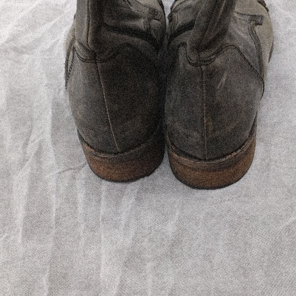 Charles David Regiment Lace Up GreyDistress Boots Italy Size 8 - Picture 4 of 8